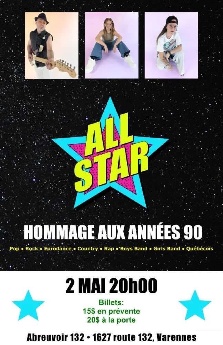 Affiche officielle — All Star — Hommage aux années 90 à l'Abreuvoir 132