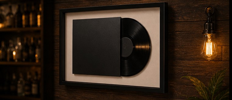 Cadre mural pour disque vinyle